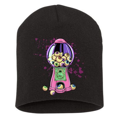 Weirdcore Aesthetic Eyeball Bubble Gumball Machine Halloween Short Acrylic Beanie