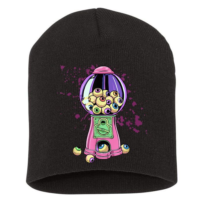 Weirdcore Aesthetic Eyeball Bubble Gumball Machine Halloween Short Acrylic Beanie