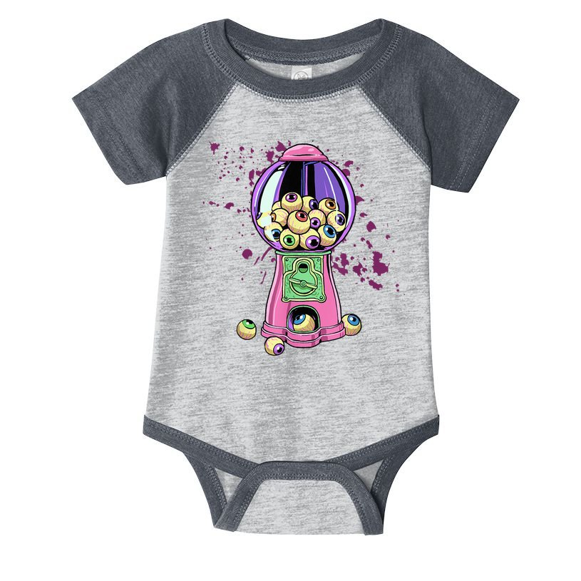 Weirdcore Aesthetic Eyeball Bubble Gumball Machine Halloween Infant Baby Jersey Bodysuit