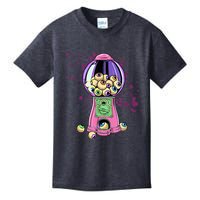 Weirdcore Aesthetic Eyeball Bubble Gumball Machine Halloween Kids T-Shirt