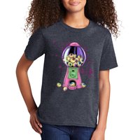 Weirdcore Aesthetic Eyeball Bubble Gumball Machine Halloween Kids T-Shirt