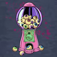 Weirdcore Aesthetic Eyeball Bubble Gumball Machine Halloween Kids T-Shirt
