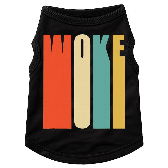 Woke Af Extremely Woke In Retro 60s Style Doggie Tank