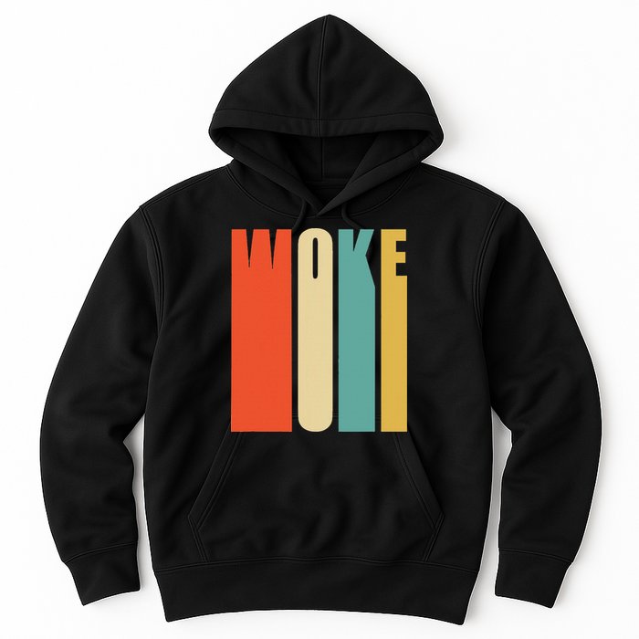 Woke Af Extremely Woke In Retro 60s Style Hoodie