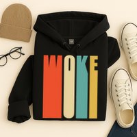 Woke Af Extremely Woke In Retro 60s Style Hoodie