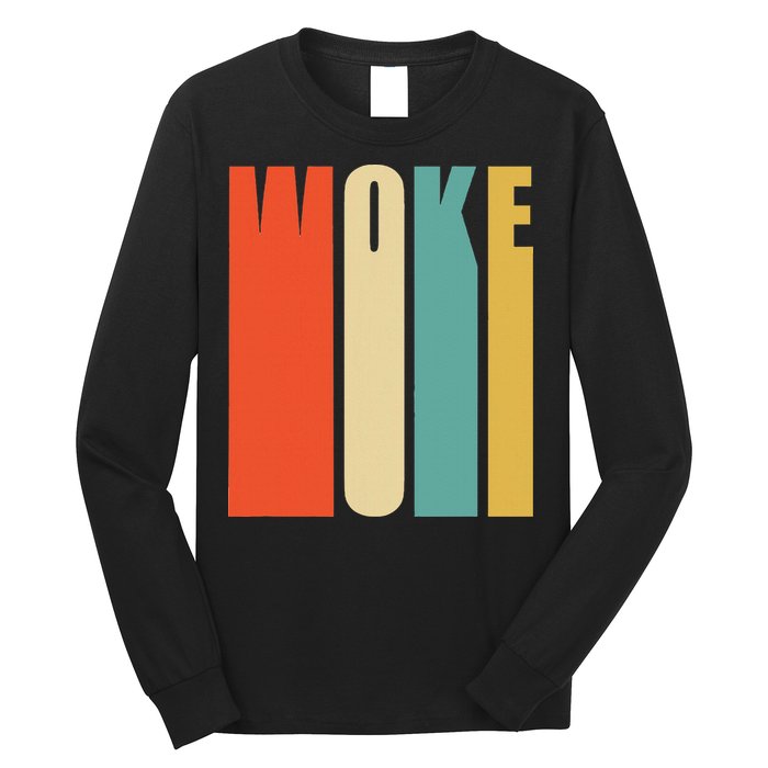 Woke Af Extremely Woke In Retro 60s Style Long Sleeve Shirt