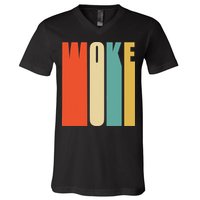 Woke Af Extremely Woke In Retro 60s Style V-Neck T-Shirt
