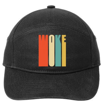 Woke Af Extremely Woke In Retro 60s Style 7-Panel Snapback Hat