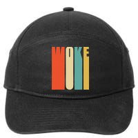 Woke Af Extremely Woke In Retro 60s Style 7-Panel Snapback Hat