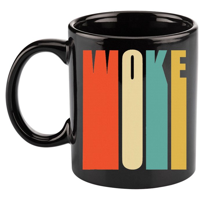 Woke Af Extremely Woke In Retro 60s Style 11oz C Handle Ceramic Mug