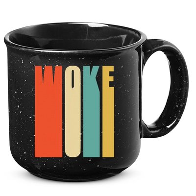 Woke Af Extremely Woke In Retro 60s Style 15oz Campfire Ceramic Mug