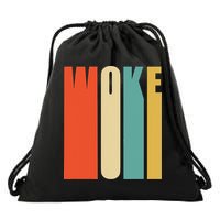 Woke Af Extremely Woke In Retro 60s Style Drawstring Bag