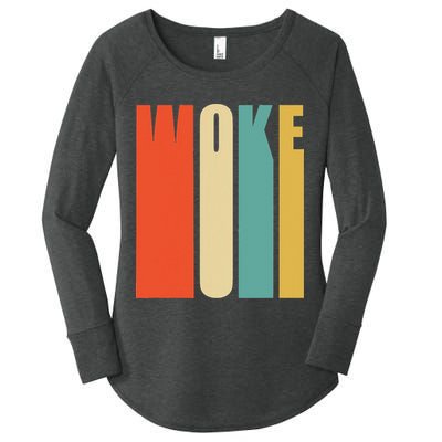 Woke Af Extremely Woke In Retro 60s Style Women's Perfect Tri Tunic Long Sleeve Shirt