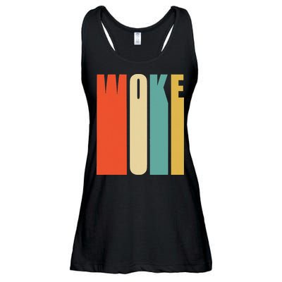 Woke Af Extremely Woke In Retro 60s Style Ladies Essential Flowy Tank