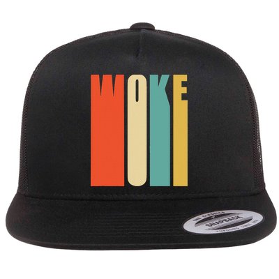 Woke Af Extremely Woke In Retro 60s Style Flat Bill Trucker Hat