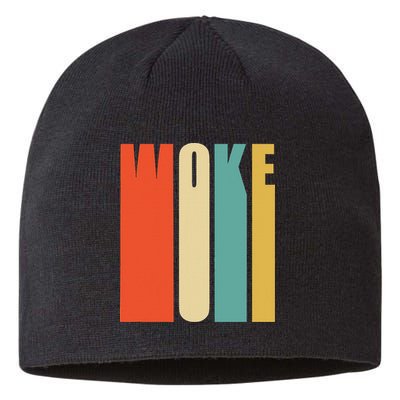 Woke Af Extremely Woke In Retro 60s Style Sustainable Beanie