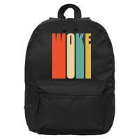 Woke Af Extremely Woke In Retro 60s Style 16 in Basic Backpack