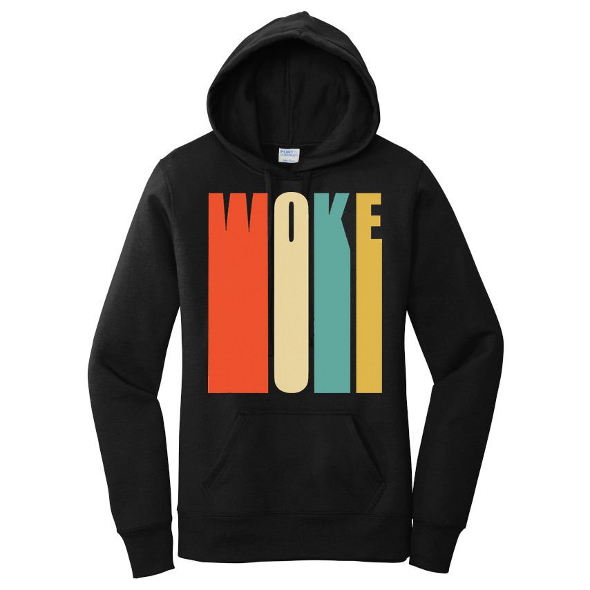 Woke Af Extremely Woke In Retro 60s Style Women's Pullover Hoodie