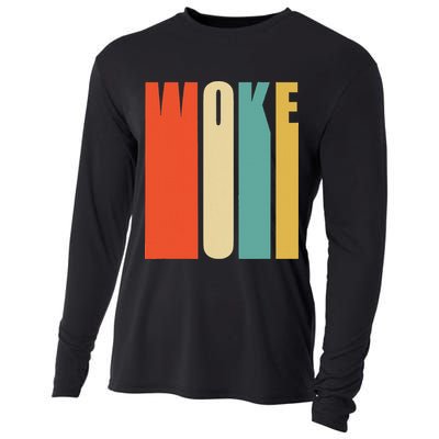 Woke Af Extremely Woke In Retro 60s Style Cooling Performance Long Sleeve Crew