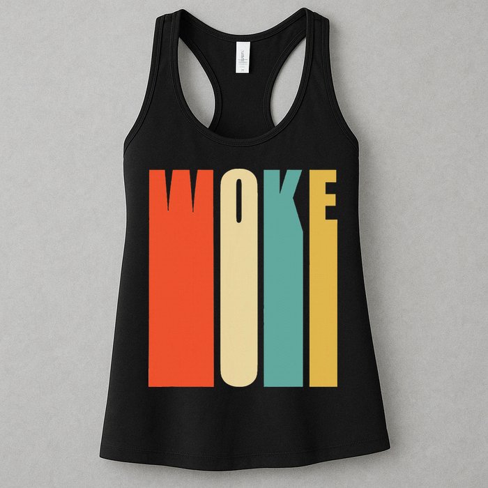 Woke Af Extremely Woke In Retro 60s Style Womens Tank Top