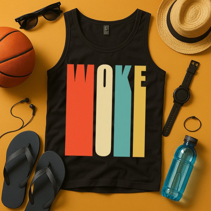 Woke Af Extremely Woke In Retro 60s Style Tank Top