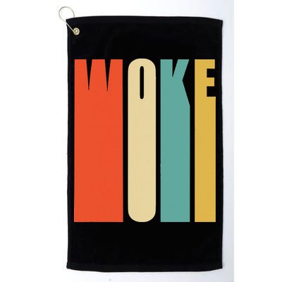 Woke Af Extremely Woke In Retro 60s Style Golf Towel