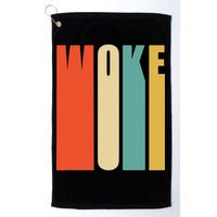 Woke Af Extremely Woke In Retro 60s Style Golf Towel