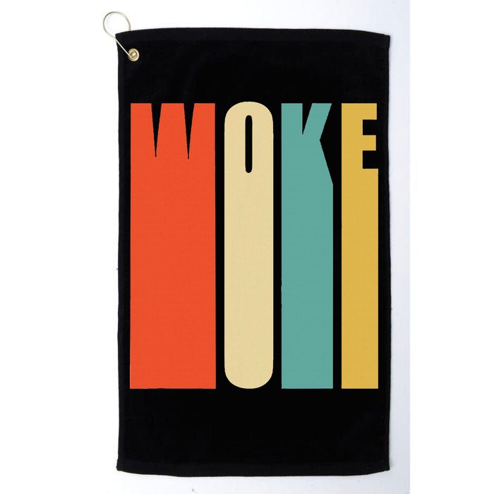 Woke Af Extremely Woke In Retro 60s Style Golf Towel