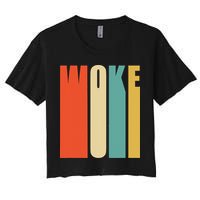 Woke Af Extremely Woke In Retro 60s Style Crop Top