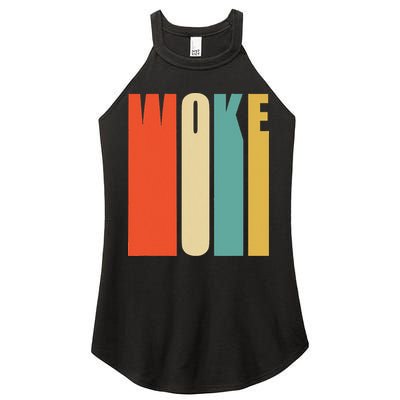 Woke Af Extremely Woke In Retro 60s Style Women's Perfect Tri Rocker Tank