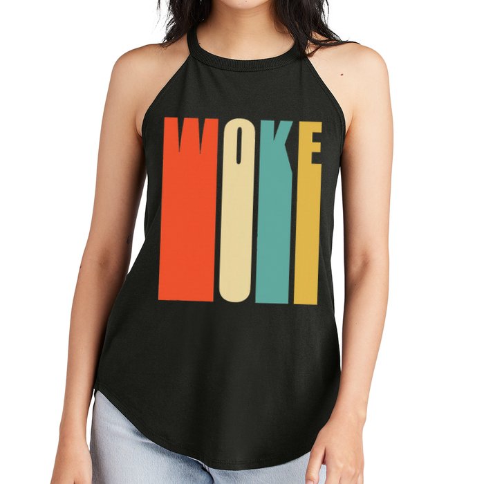 Woke Af Extremely Woke In Retro 60s Style Women's Perfect Tri Rocker Tank