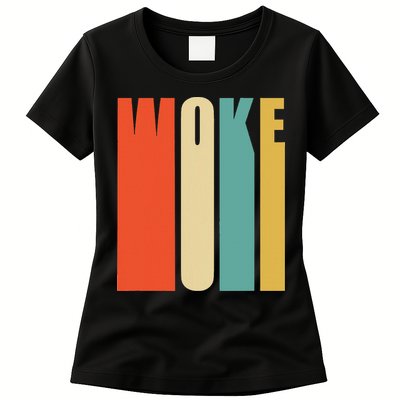 Woke Af Extremely Woke In Retro 60s Style Womens T-Shirt