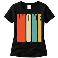 Woke Af Extremely Woke In Retro 60s Style Womens T-Shirt