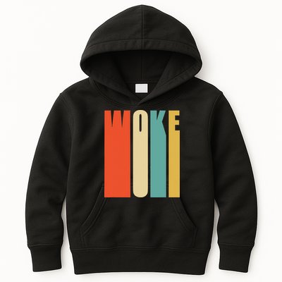 Woke Af Extremely Woke In Retro 60s Style Kids Hoodie