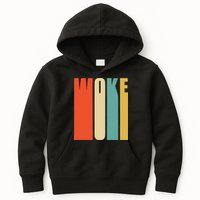 Woke Af Extremely Woke In Retro 60s Style Kids Hoodie