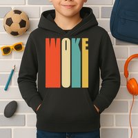 Woke Af Extremely Woke In Retro 60s Style Kids Hoodie