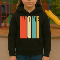 Woke Af Extremely Woke In Retro 60s Style Kids Hoodie