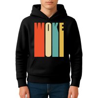 Woke Af Extremely Woke In Retro 60s Style Kids Hoodie