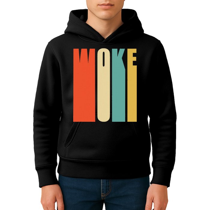 Woke Af Extremely Woke In Retro 60s Style Kids Hoodie