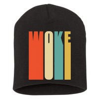 Woke Af Extremely Woke In Retro 60s Style Short Acrylic Beanie