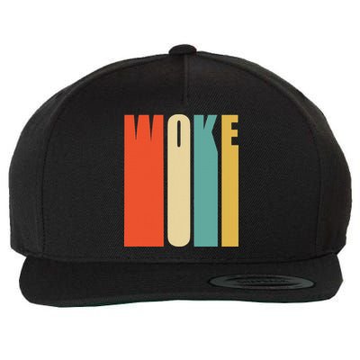 Woke Af Extremely Woke In Retro 60s Style Wool Snapback Cap