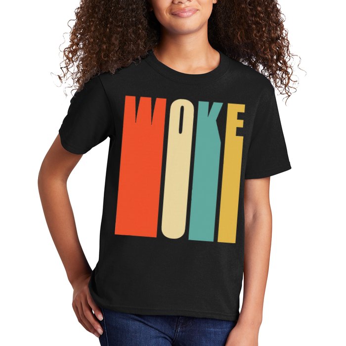 Woke Af Extremely Woke In Retro 60s Style Kids T-Shirt