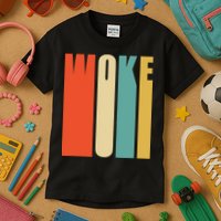 Woke Af Extremely Woke In Retro 60s Style Kids T-Shirt
