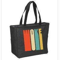Woke Af Extremely Woke In Retro 60s Style Zip Tote Bag