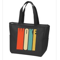 Woke Af Extremely Woke In Retro 60s Style Zip Tote Bag