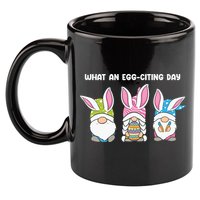 What An Eggciting Day Easter Gnome Easter Day Gift 11oz C Handle Ceramic Mug