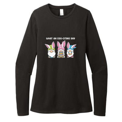 What An Eggciting Day Easter Gnome Easter Day Gift Womens CVC Long Sleeve Shirt