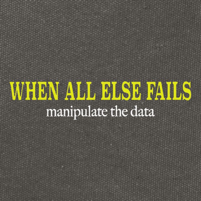 When All Else Fails Manipulate The Data Cotton Canvas Backpack