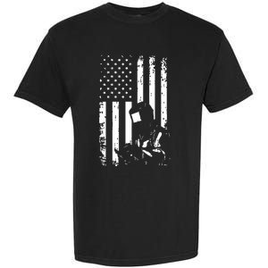 Welder American Flag Welding Gift Usa Distressed Helmet Garment-Dyed Heavyweight T-Shirt