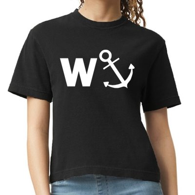 W Anchor Funny Pub Joke Comfort Colors Boxy T-Shirt